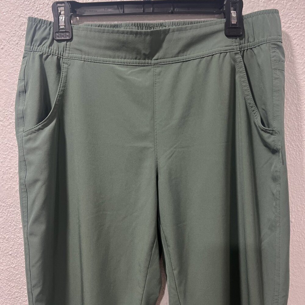Eddie Bauer Ladies Traveler‎ Pant Medium Green High Rise Active Outdoor Trail - Picture 2 of 14